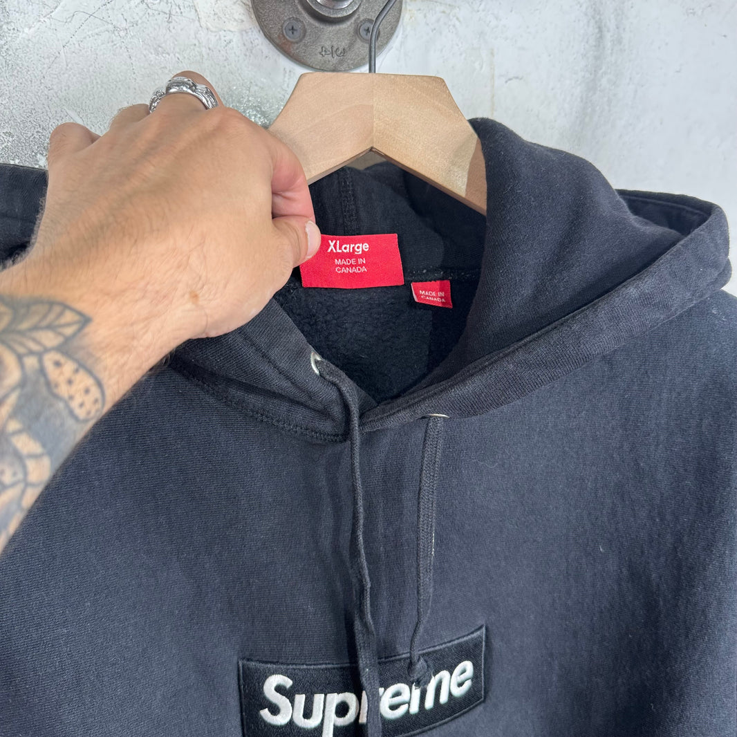 Supreme Black Box Logo Hoodie