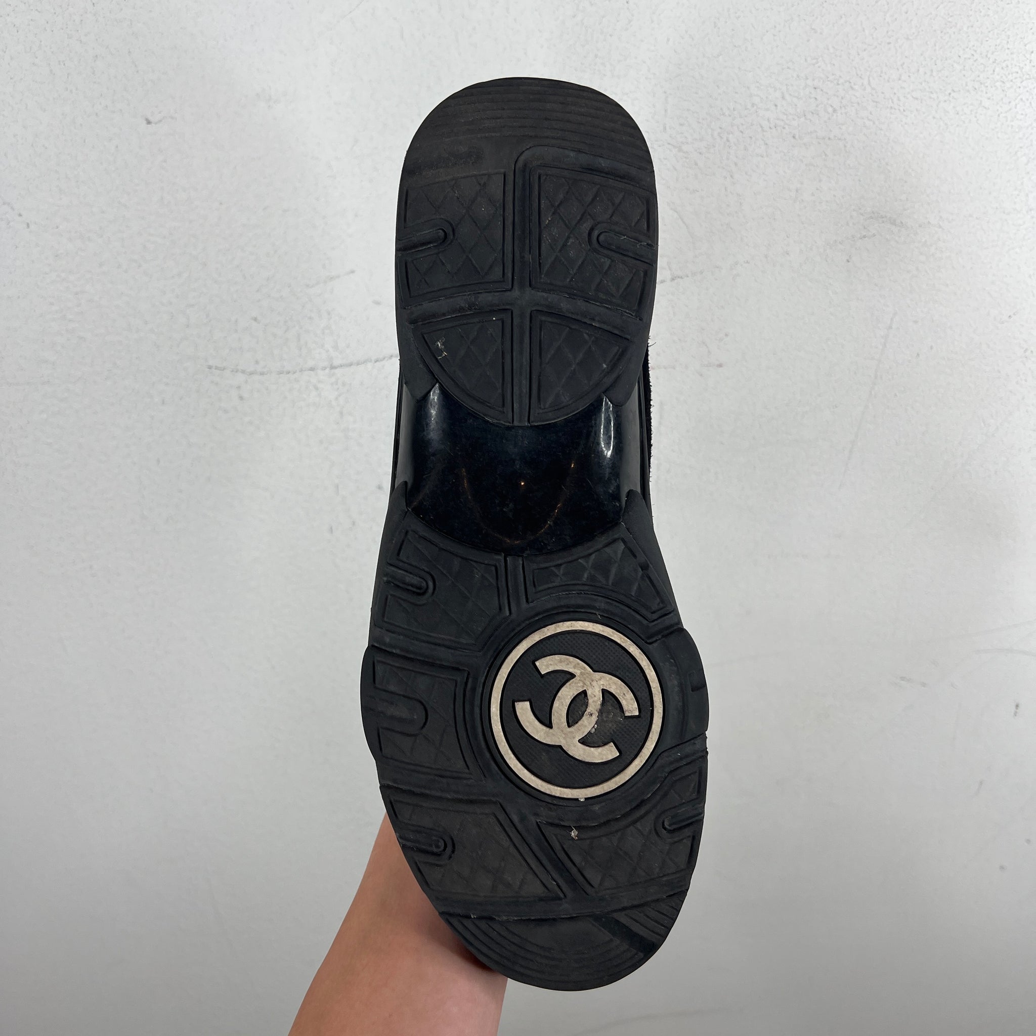 Chanel Black Interlock Logo Runners