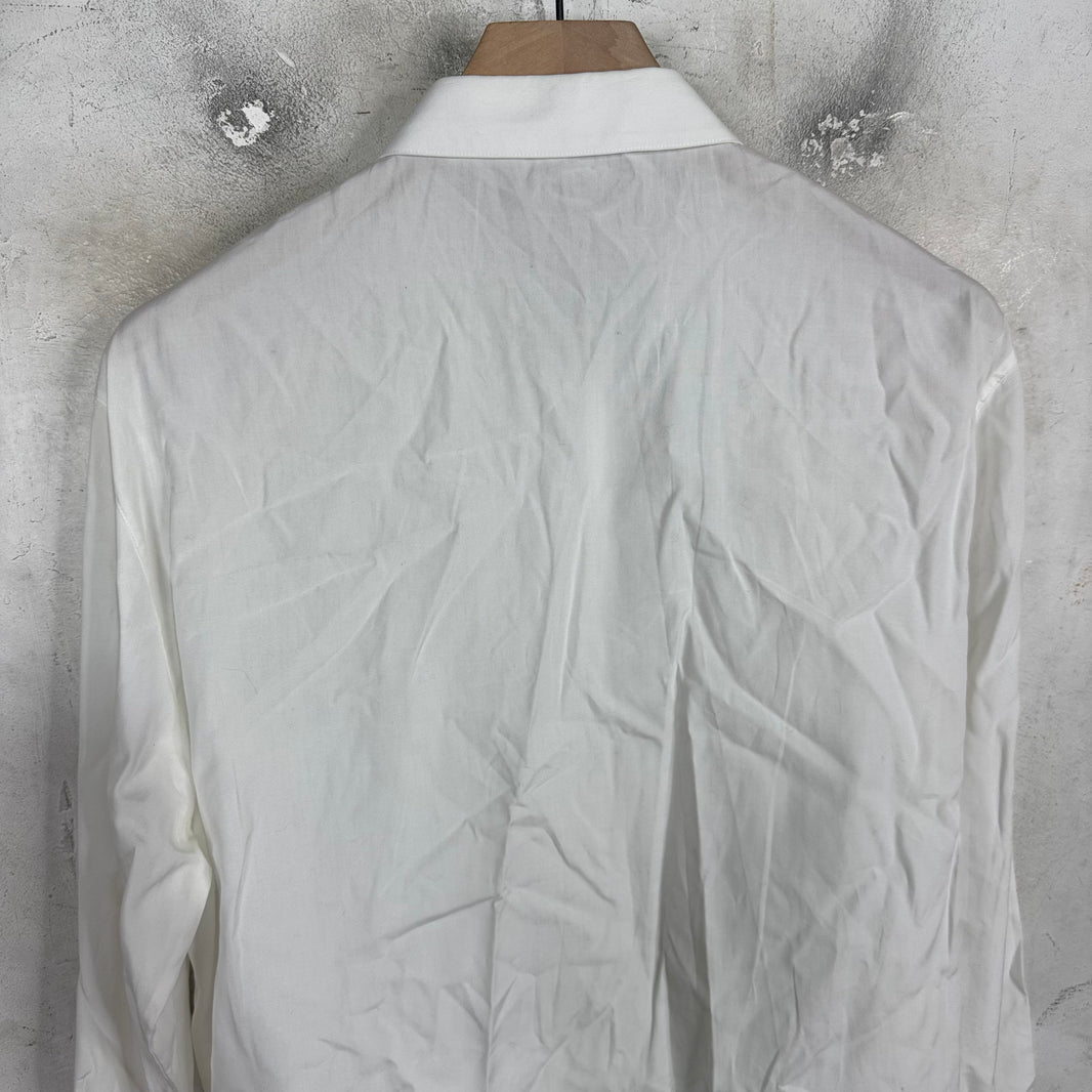 Kris Van Assche White Zip Shirt