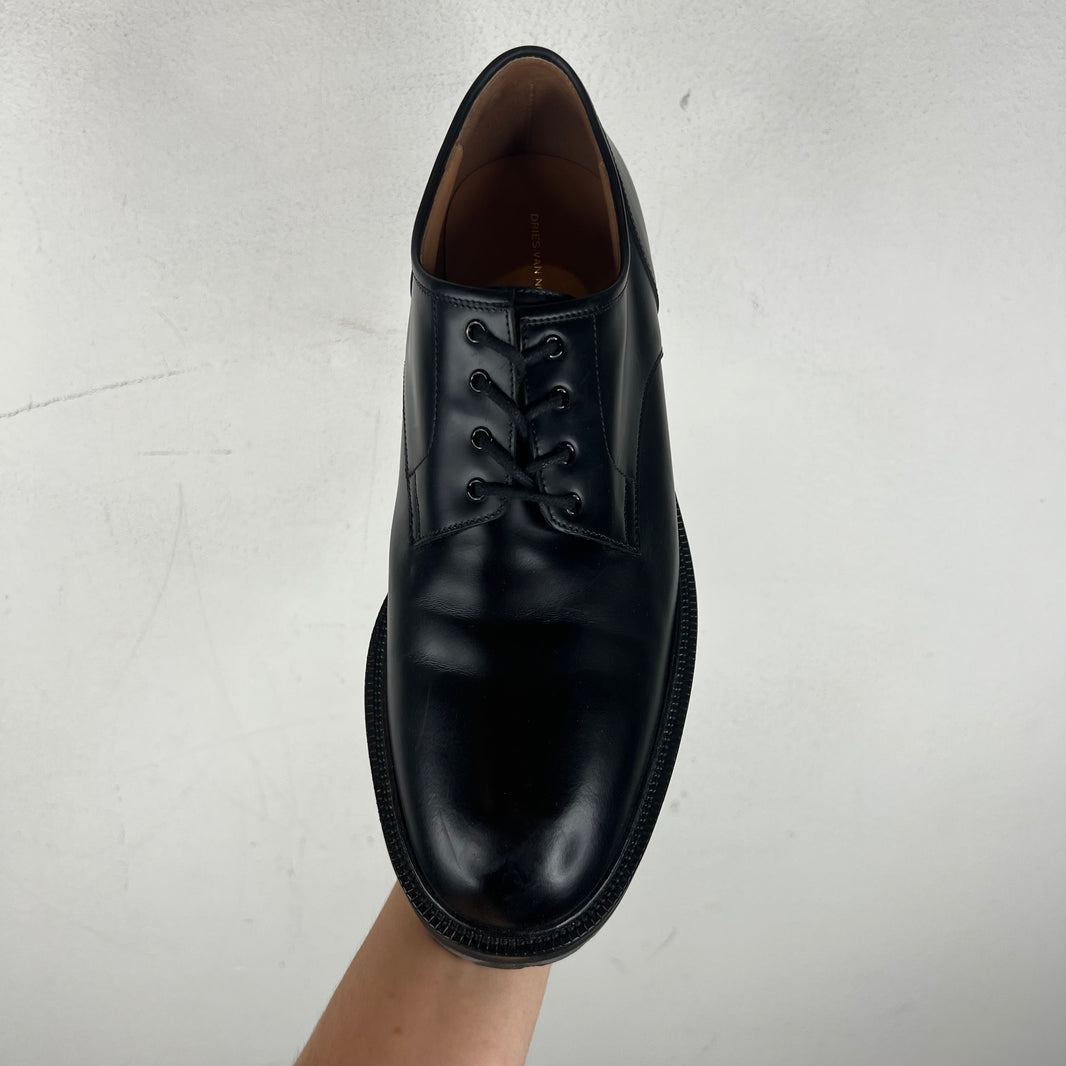 Dries Van Noten Black Leather Derby