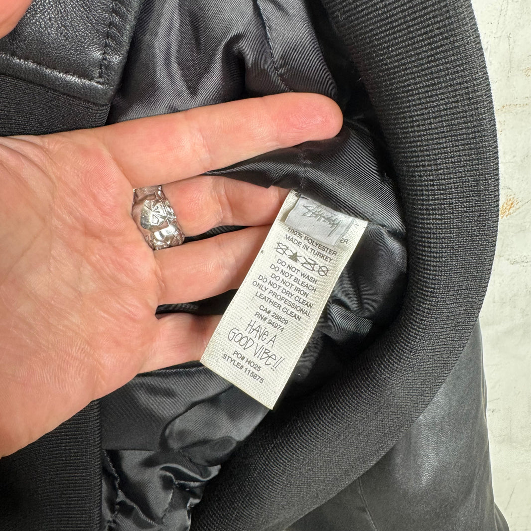 Stussy Leather Flight Bomber Jacket