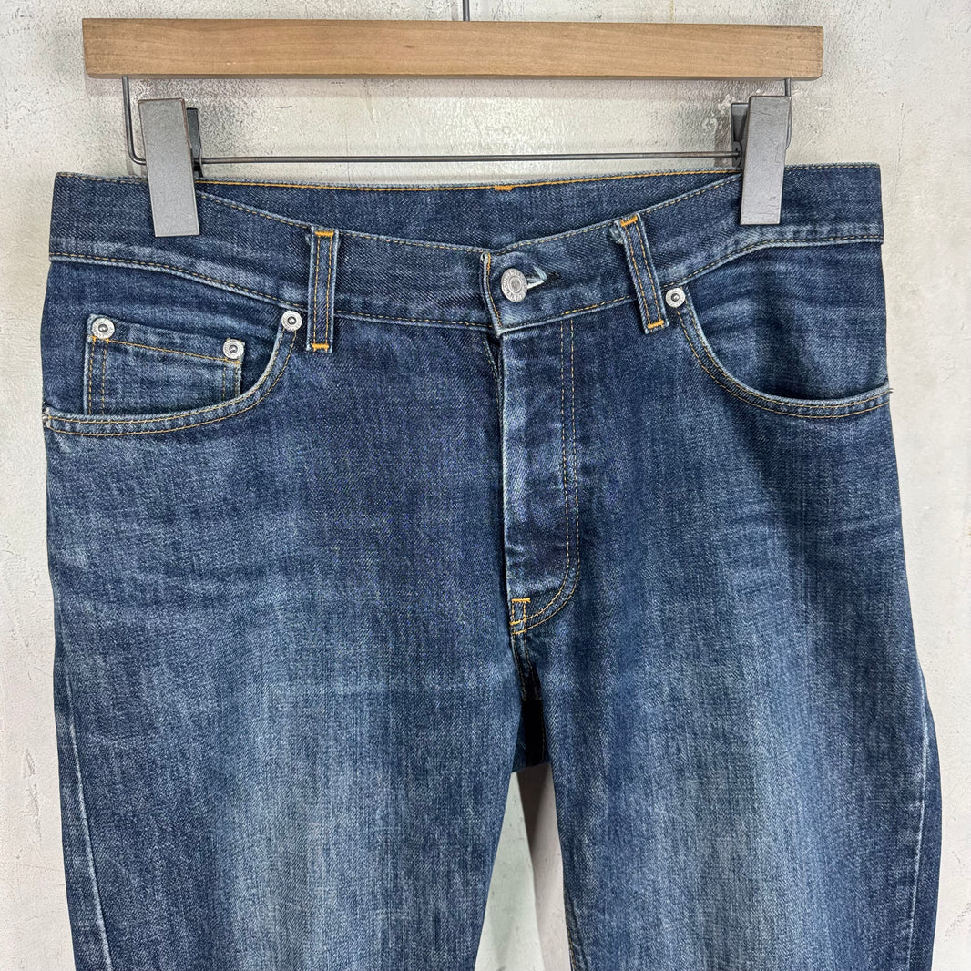 Helmut Lang 98' Medium Wash Straight Slim Jeans