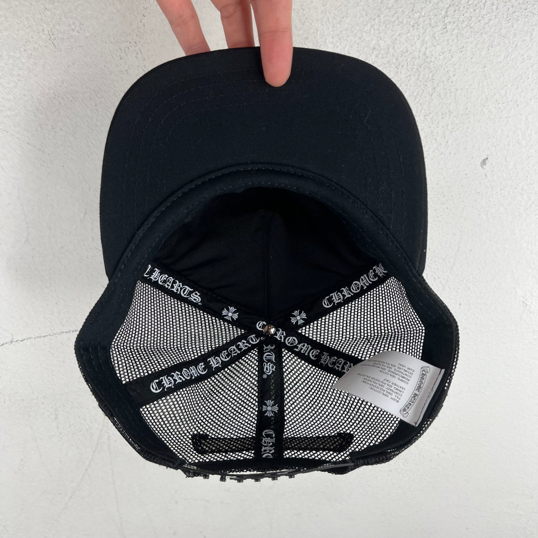 Chrome Hearts Red Triple Cross Trucker Hat