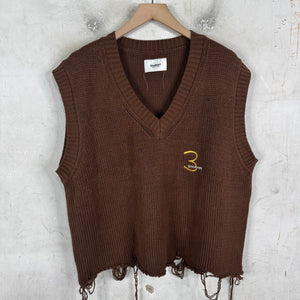 Doublet Frayed Knitted Sweater Vest