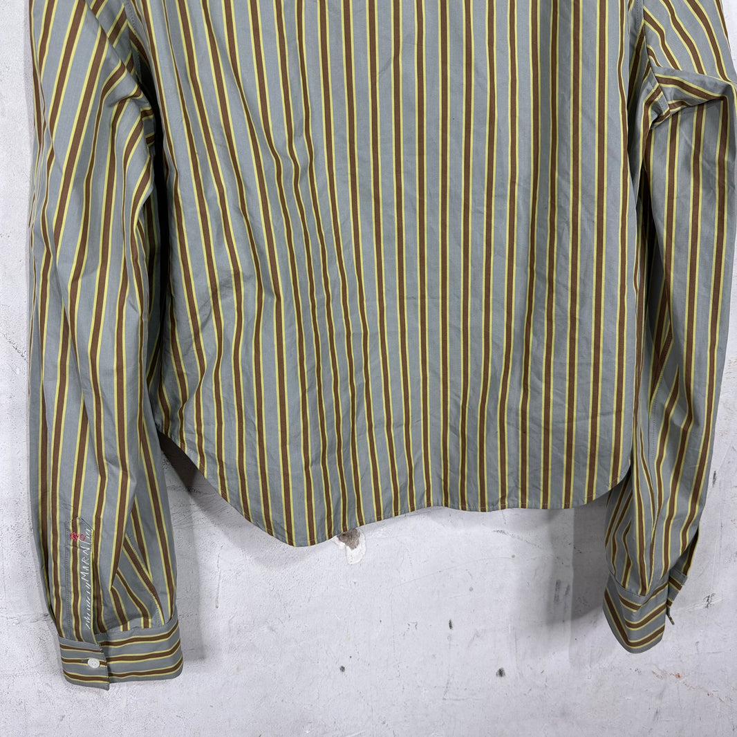 Marni Pinstriped Cropped Overshirt