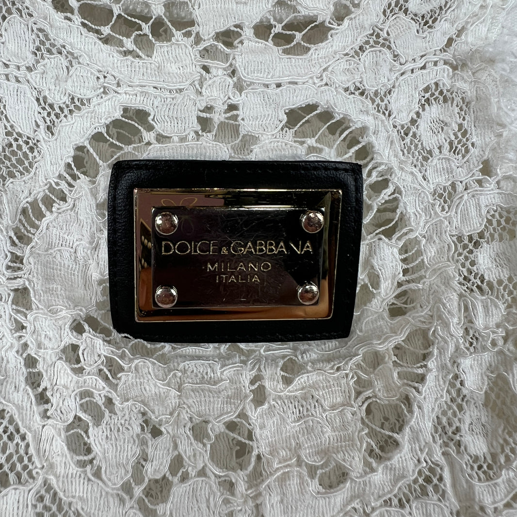 Dolce & Gabanna Floral Lace Hybrid T-Shirt
