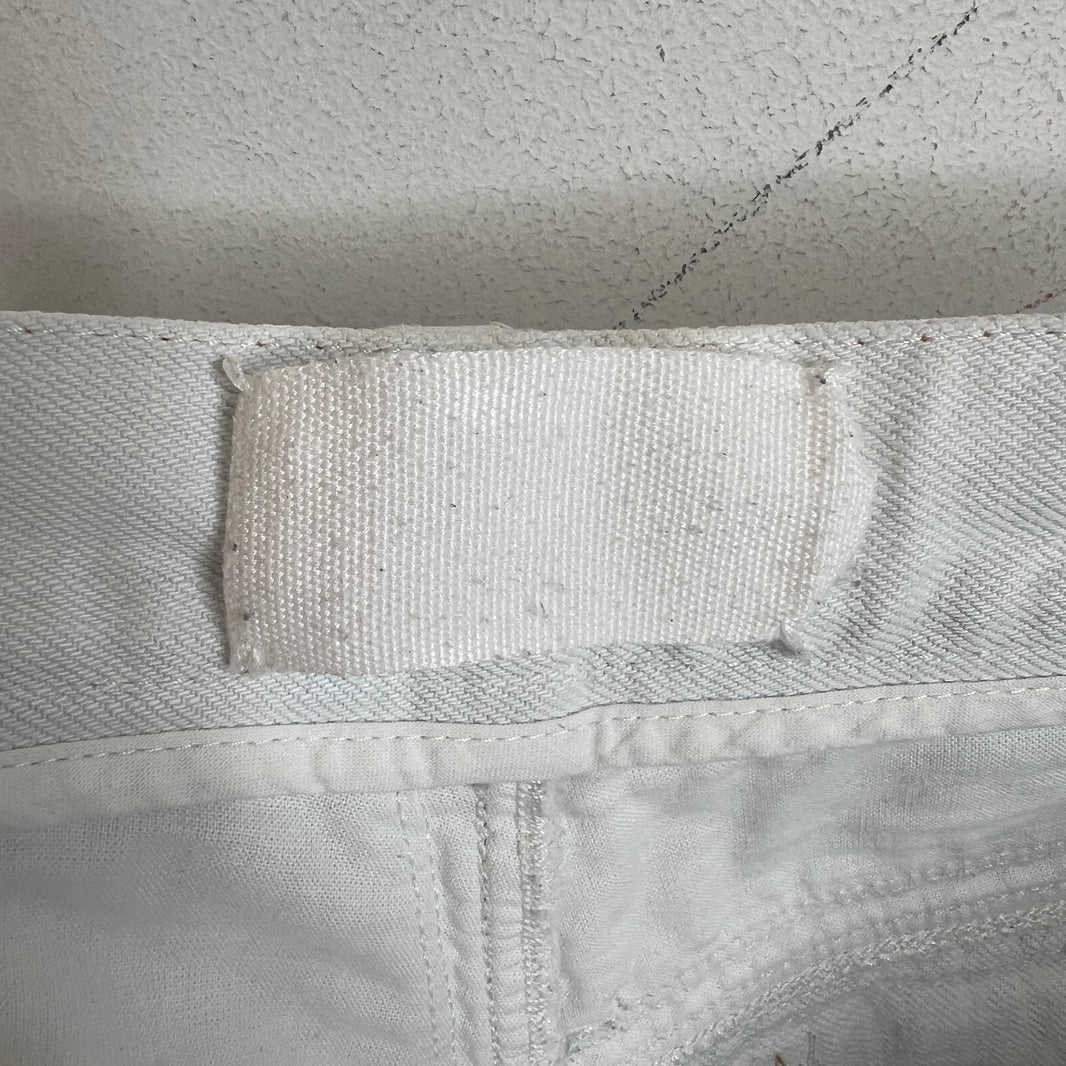 Margiela White Distressed Inside Out Jeans