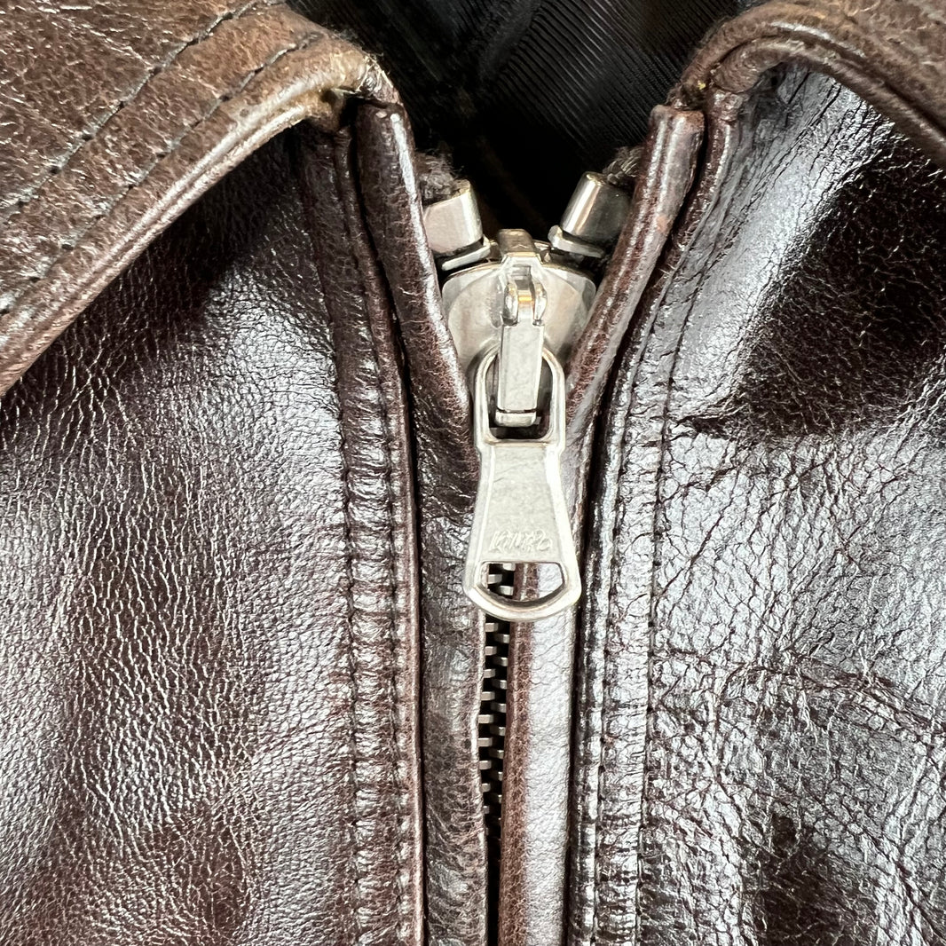 Stussy Brown Leather Garage Jacket