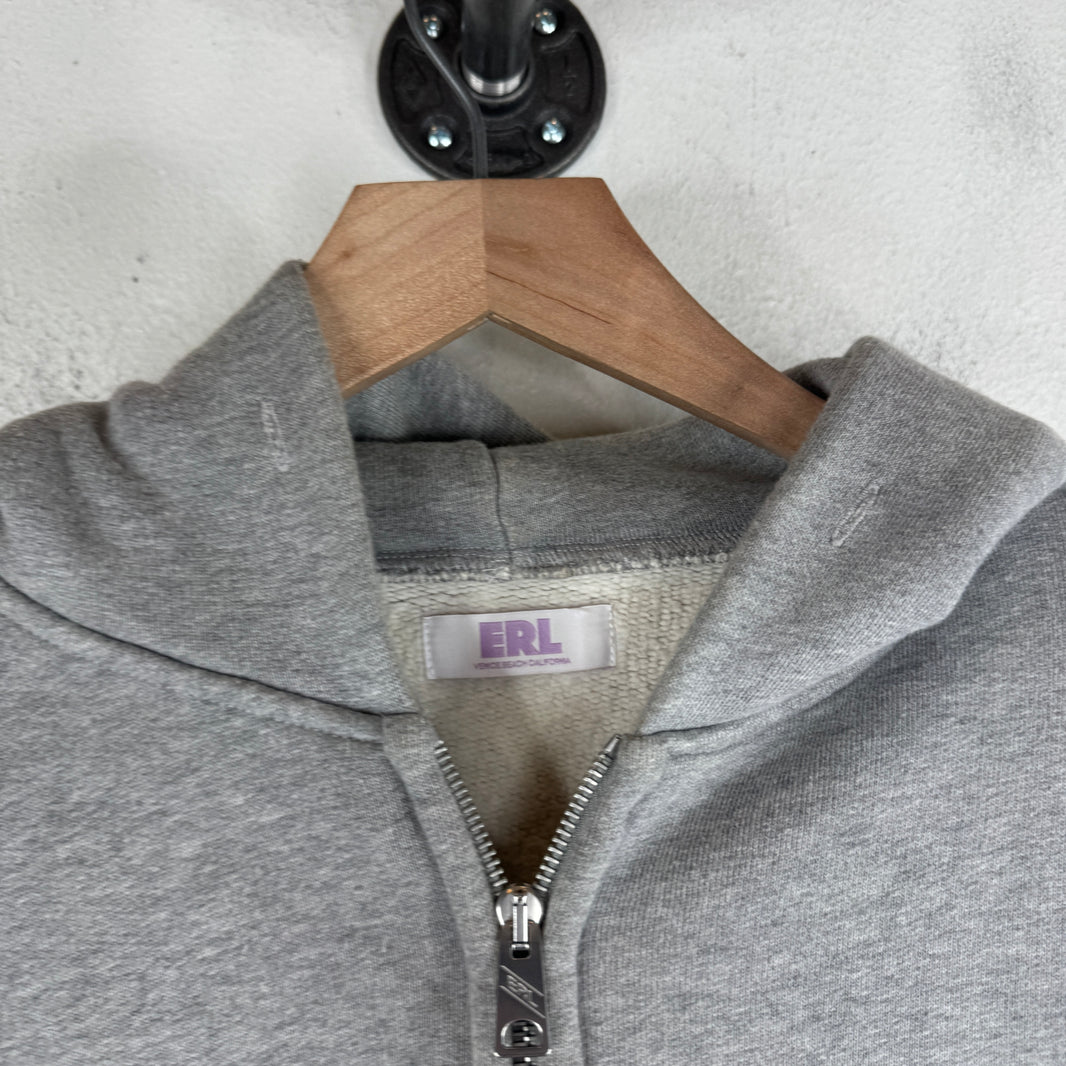 ERL Grey Swirl Zip-Up Hoodie