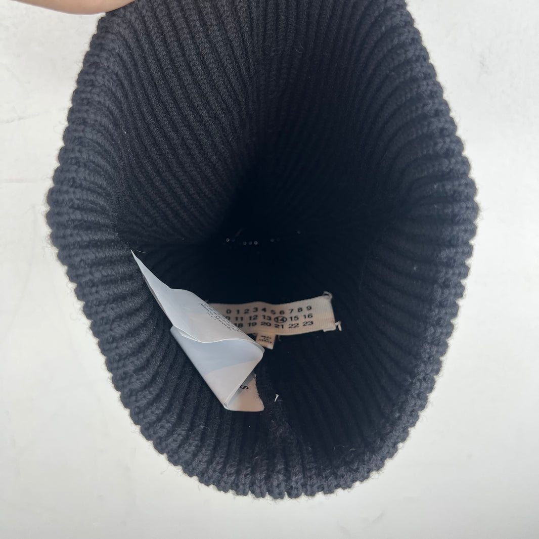 Margiela Black Stitch Knit Beanie