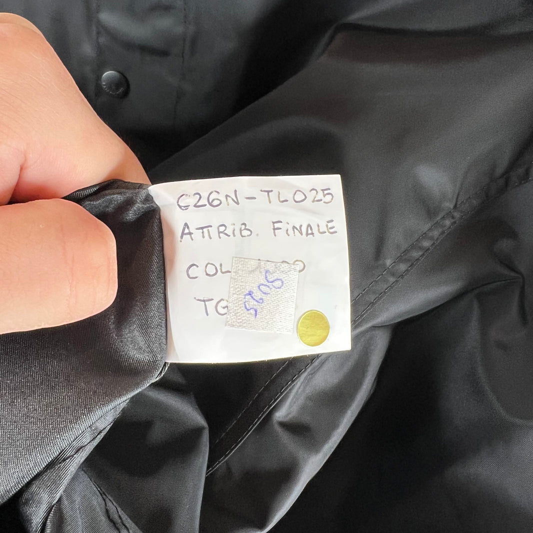 Balenciaga Sample Black Nylon Red Tape Coaches Jacket