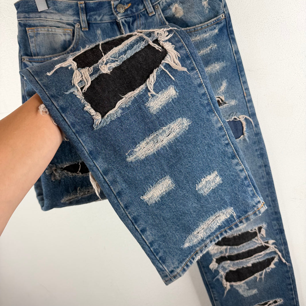 424 Distressed Boro Straight Leg Jeans