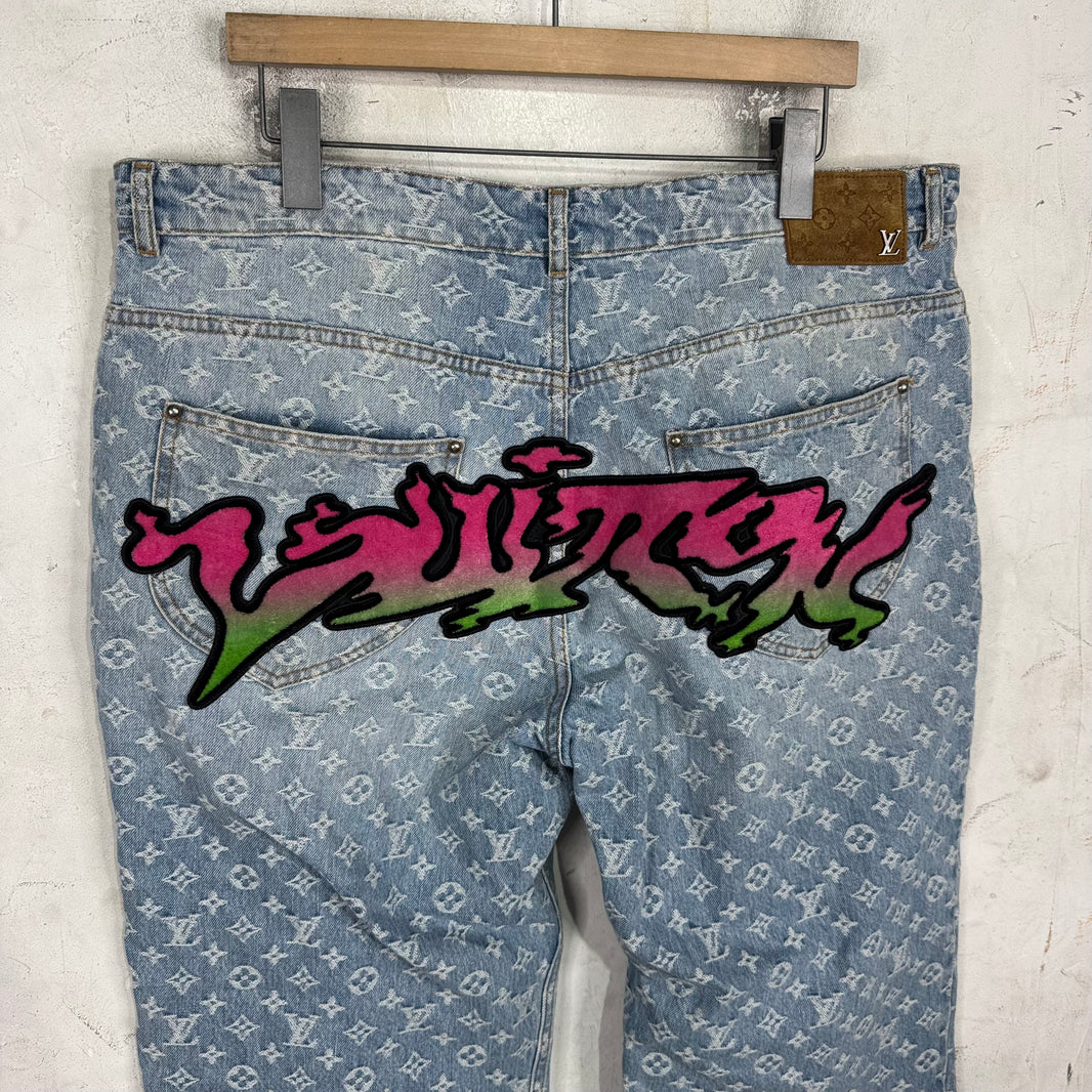 Louis Vuitton Monogram Grafitti Jeans