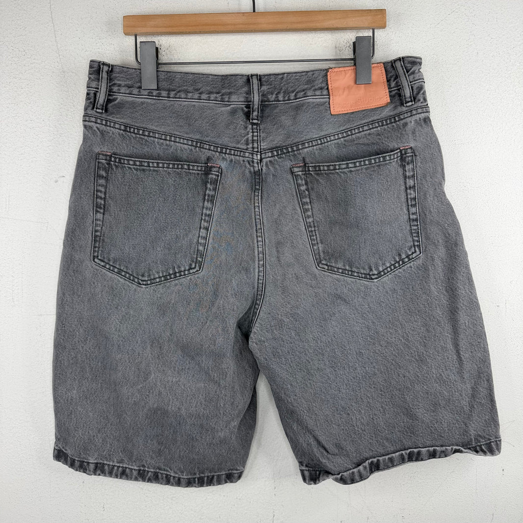 Acne Studios Gray Baggy Jean Shorts