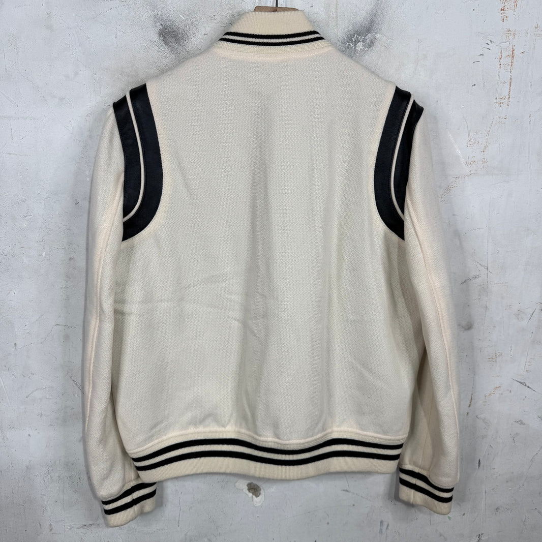 Saint Laurent Cream/Black Teddy Jacket