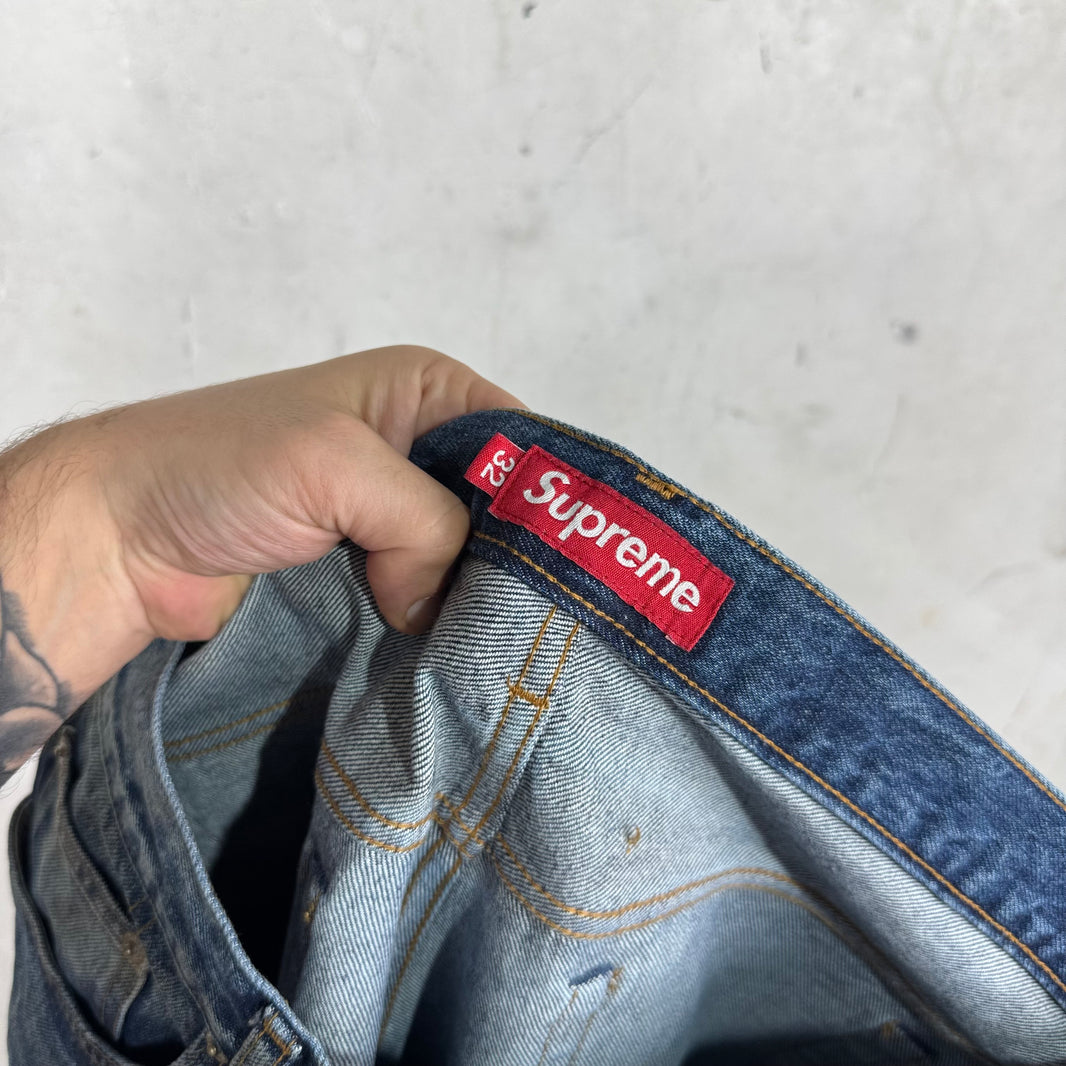 Supreme Faded Blue Selvedge Jeans
