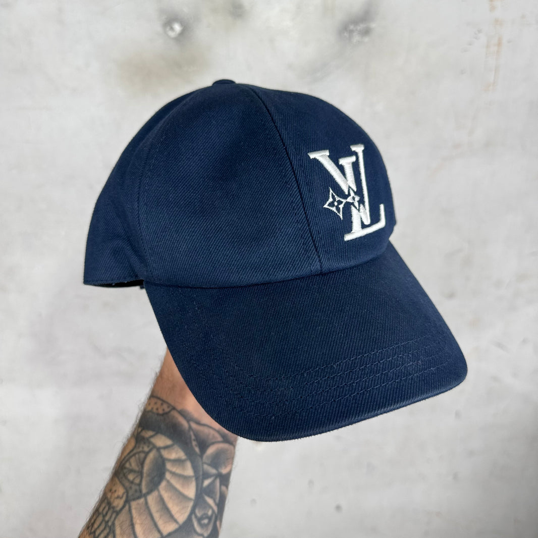Louis Vuitton Navy Embroidered LV Hat