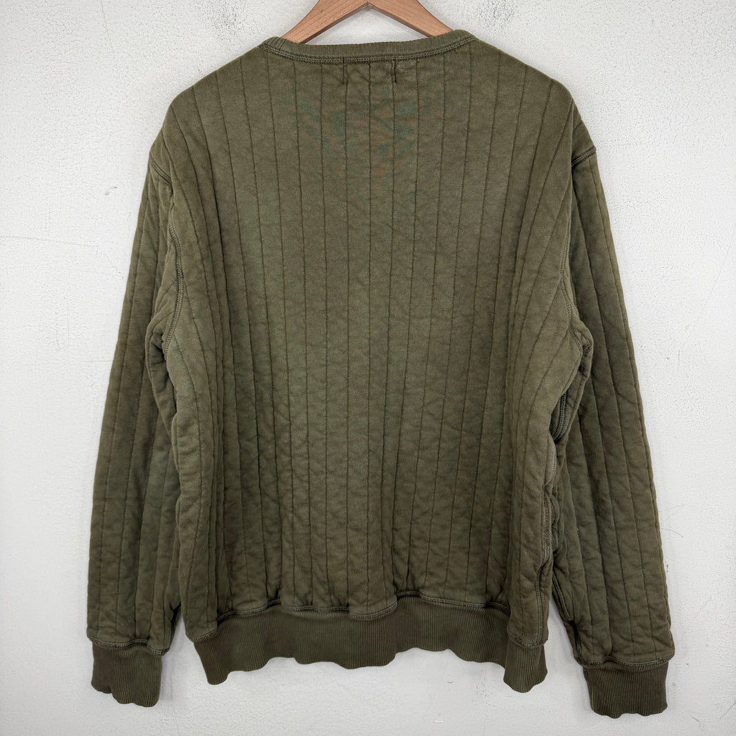 RRL Green Quilted Thermal Sweater