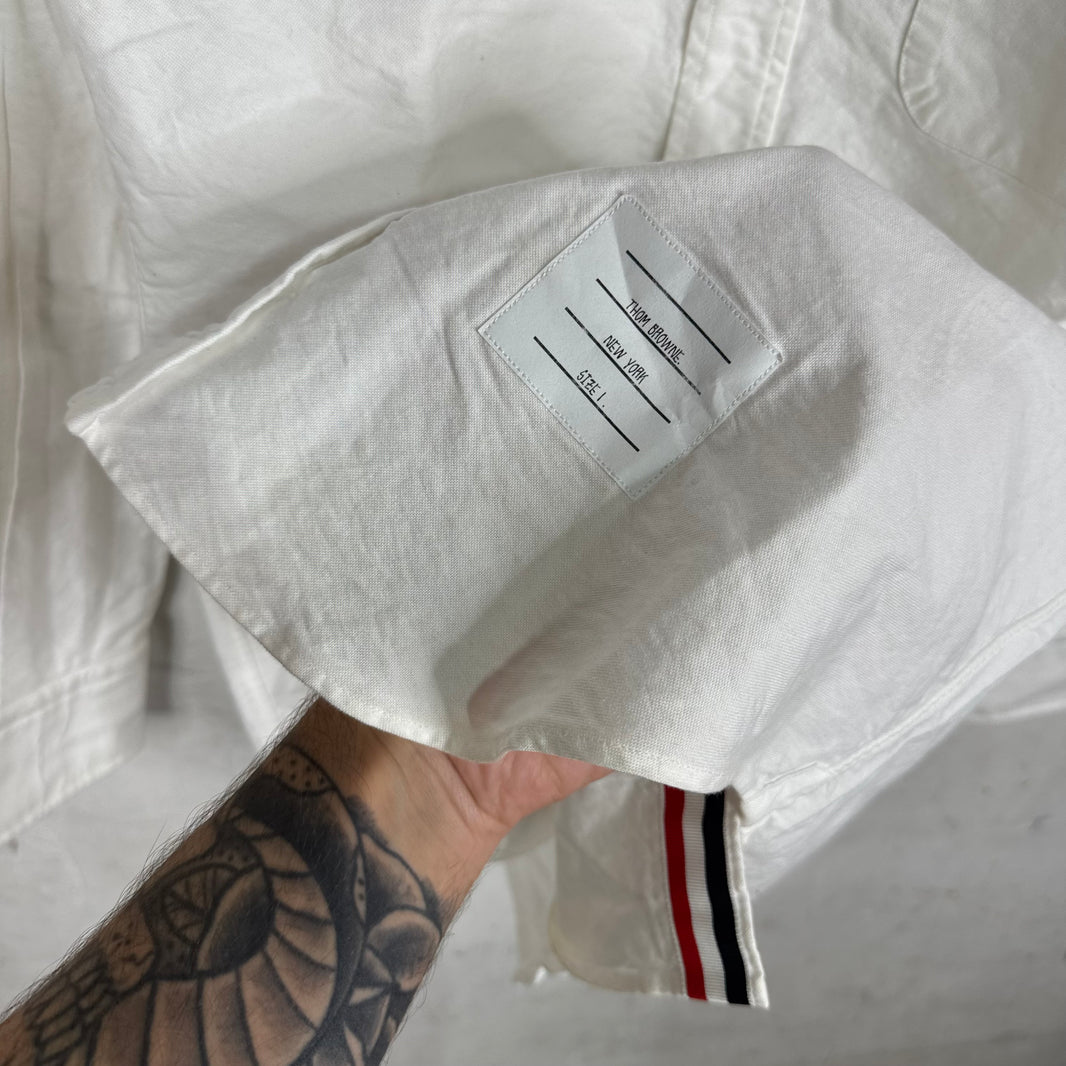 Thom Browne Canvas White L/S Buttoned Shirt