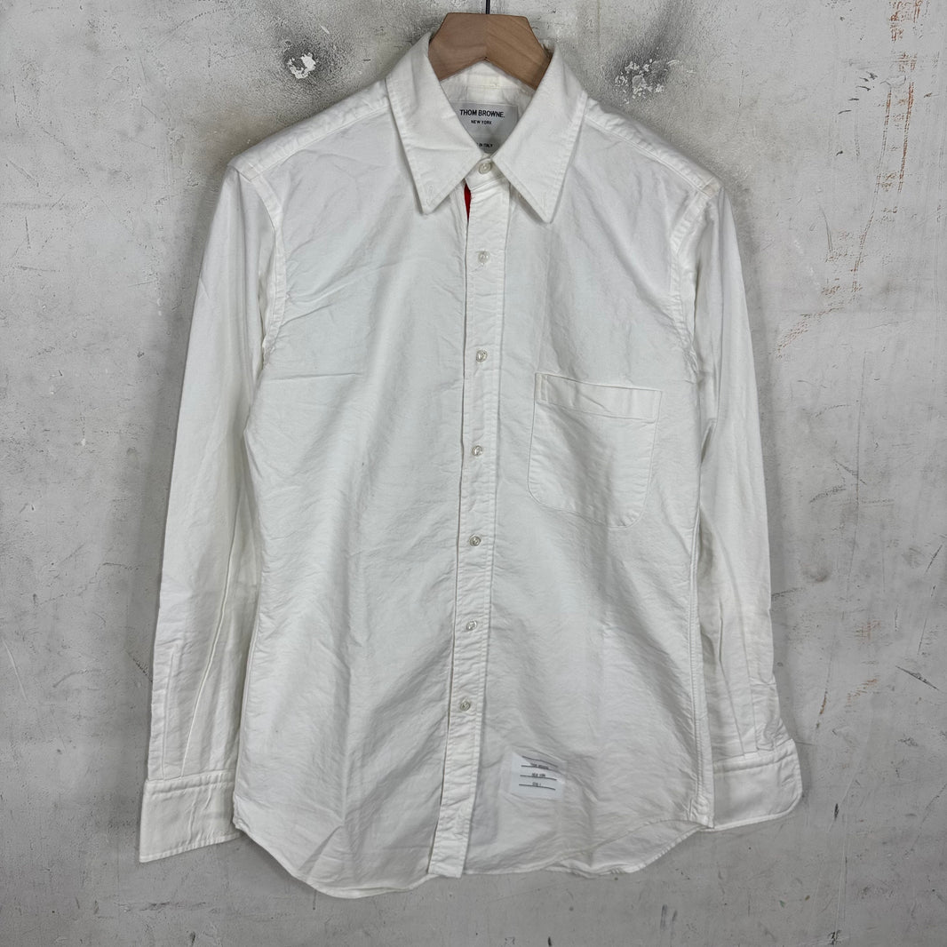 Thom Browne Canvas White L/S Buttoned Shirt