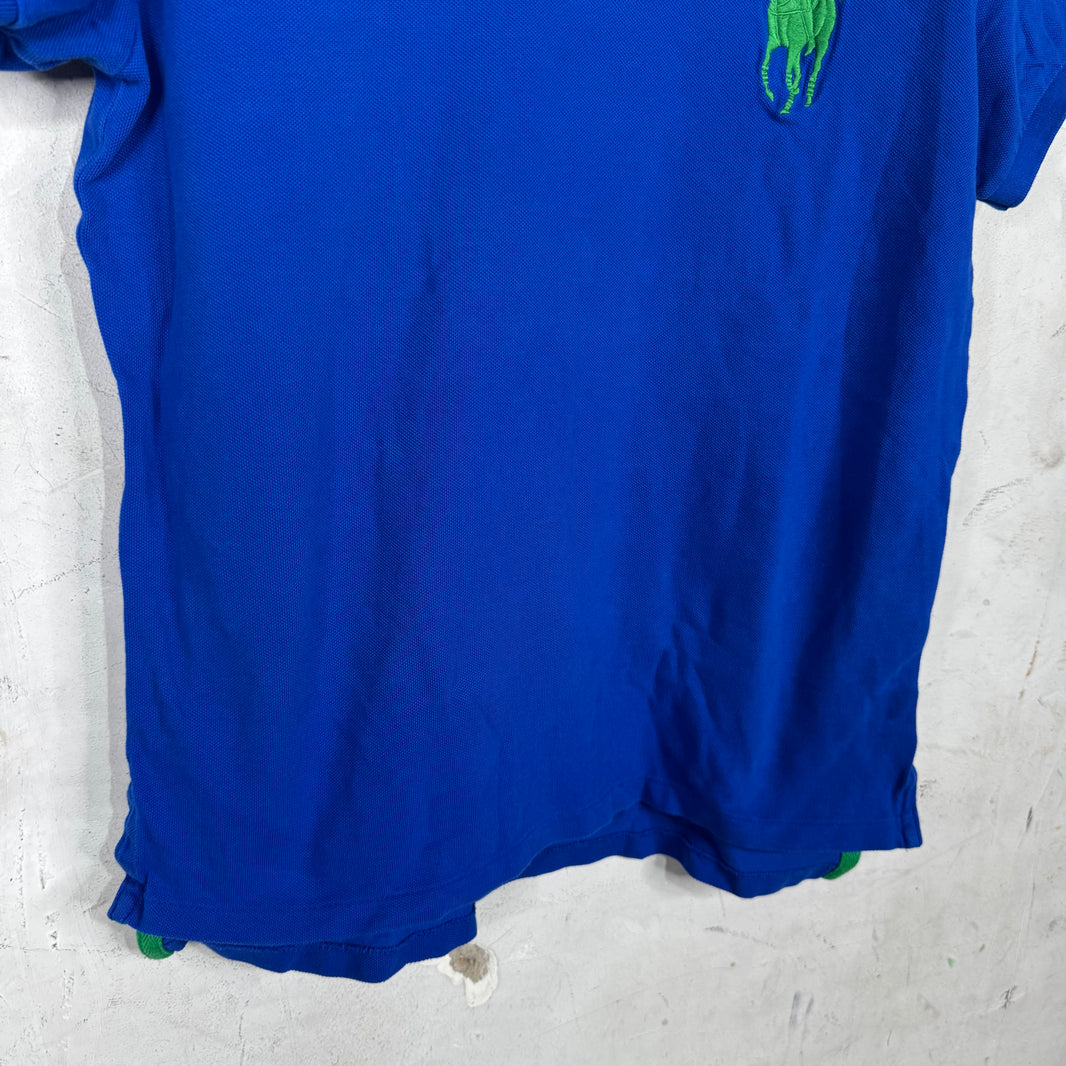 Ralph Lauren Blue Green Big Pony Orange #3 Polo