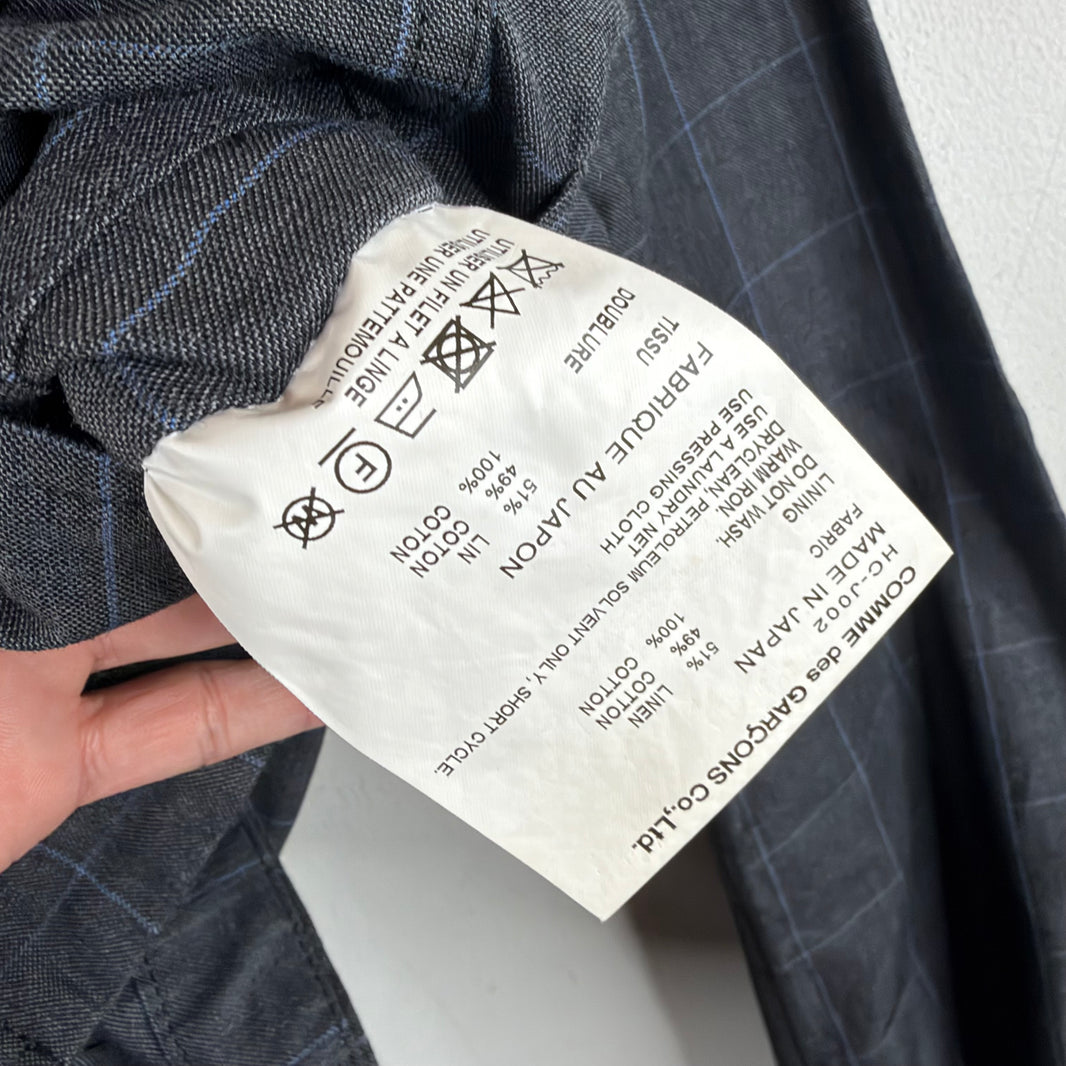 CDG Gray Grid Chore Blazer
