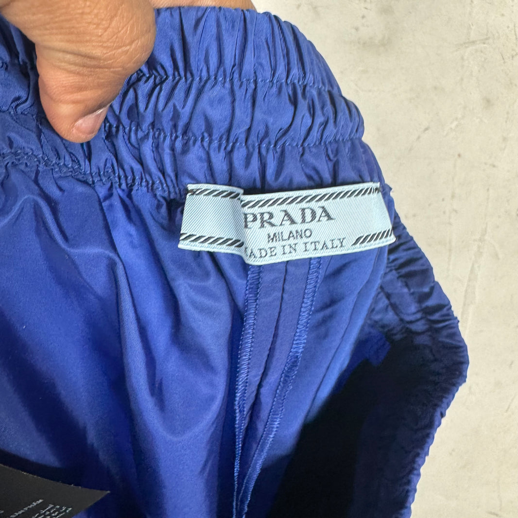 Prada Blue Snap Bottom Track Pants