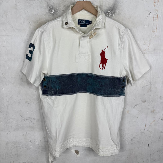 Ralph Lauren Paneled Big Pony Wooden Clasp Polo