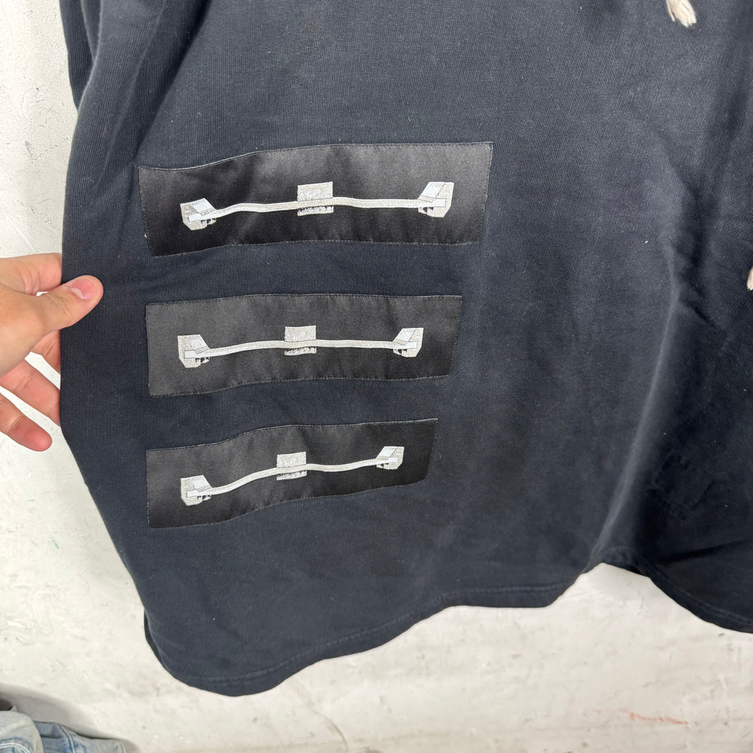 DRKSHDW Long Patchwork Hoodie