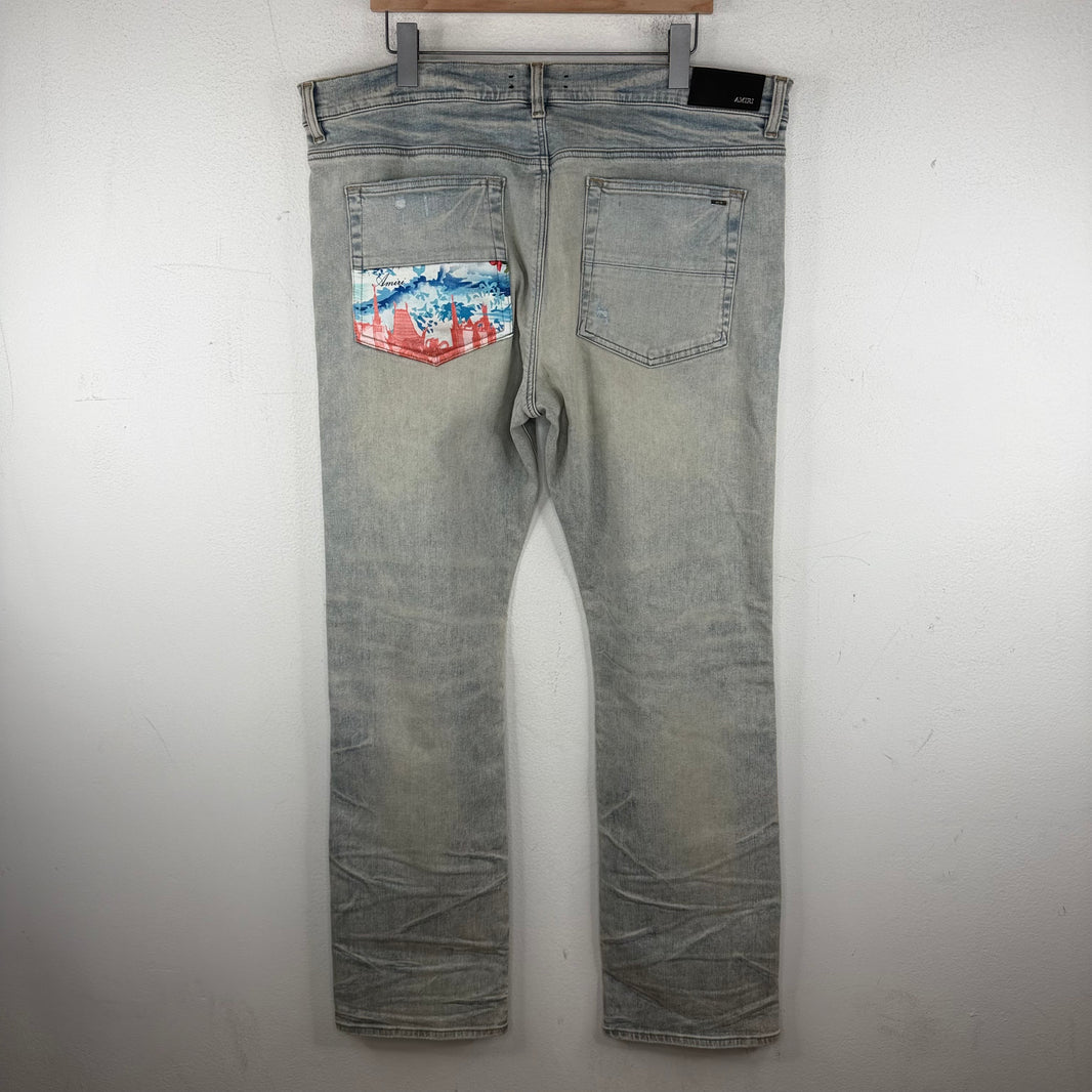 Amiri Aloha Thrasher Straight Leg Jeans