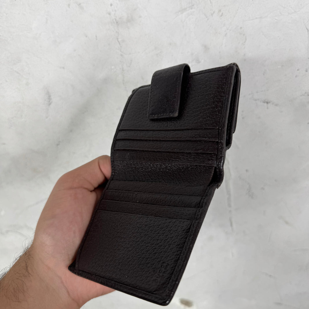 Gucci Bamboo Bifold Monogram Wallet