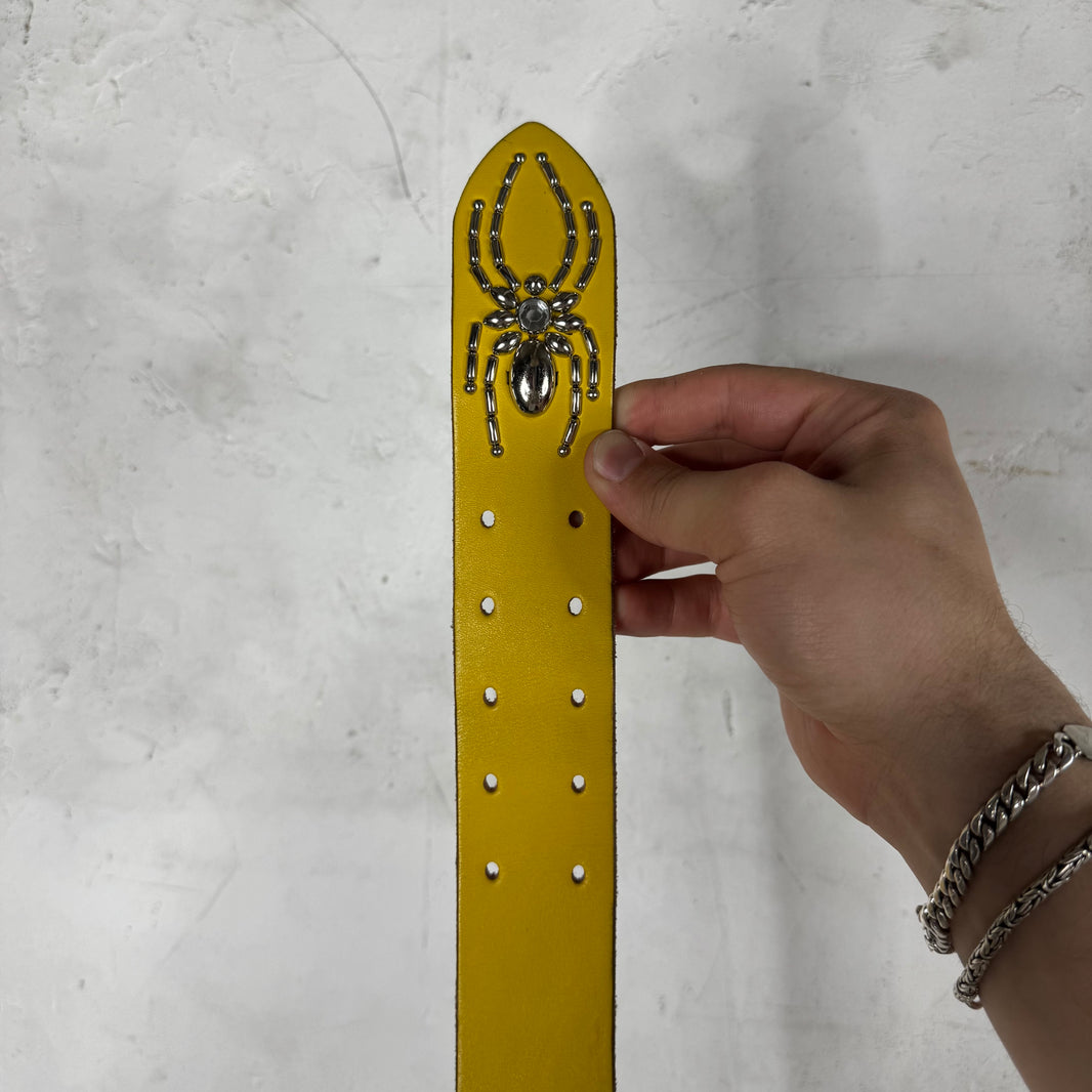Mannahatta Yellow Studded Zebra Belt