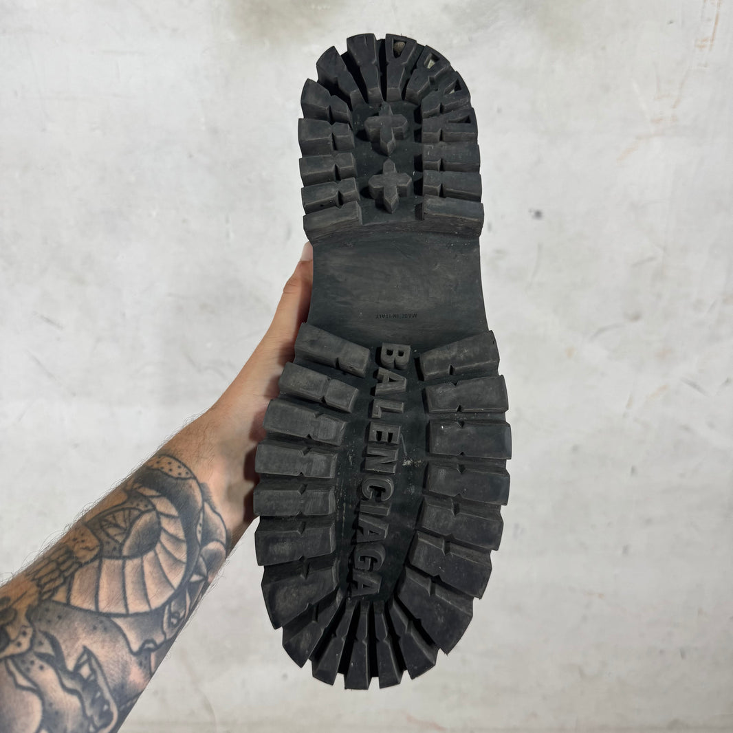 Balenciaga Embossed Croc Strike Boots