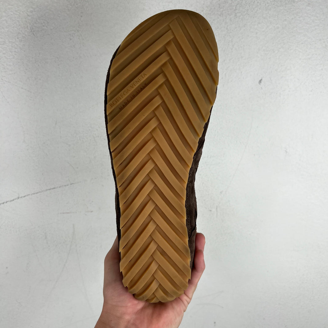Bottega Veneta Brown Suede Flash Orbit Sneakers