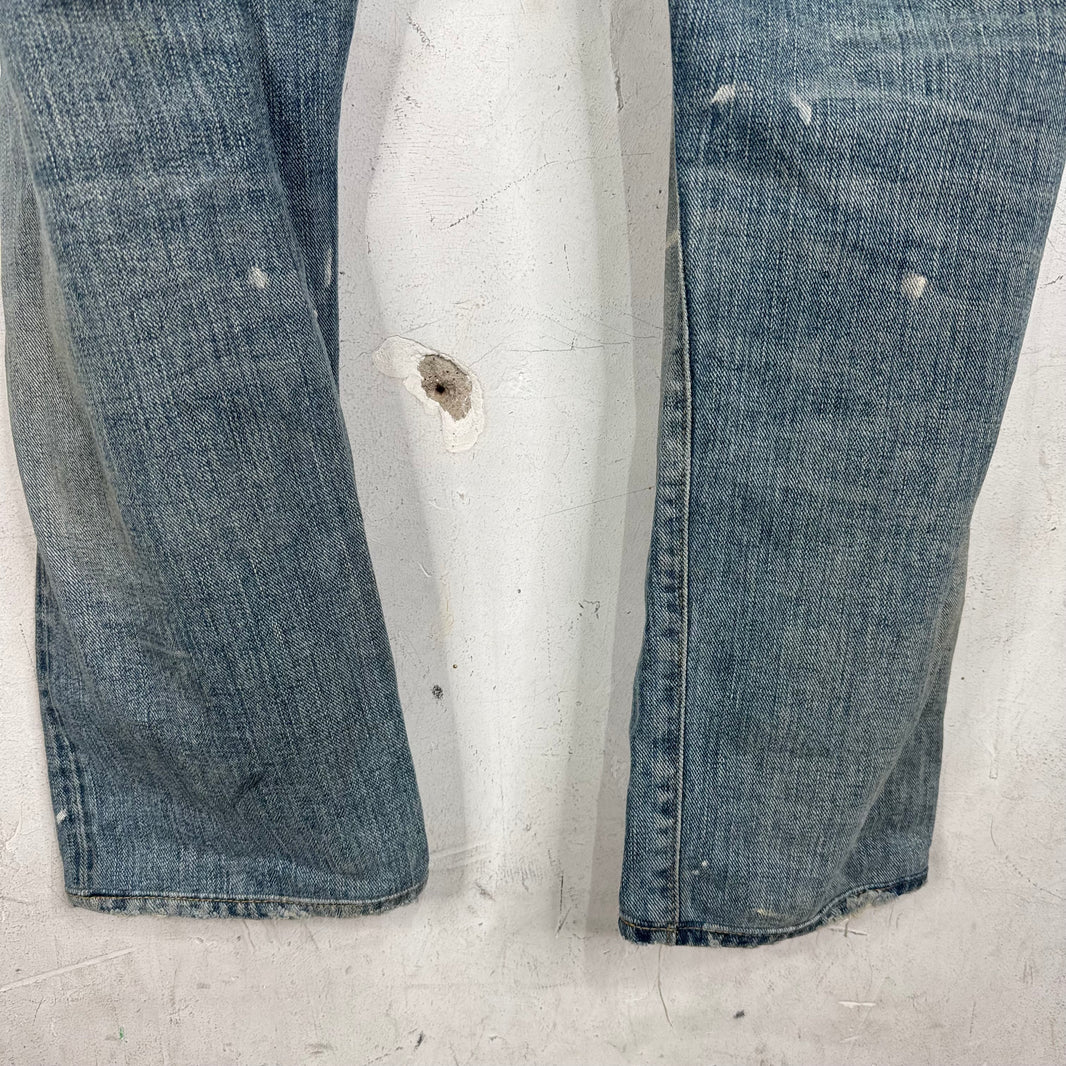 RRL Slim Narrow Lightwash Painter Jeans