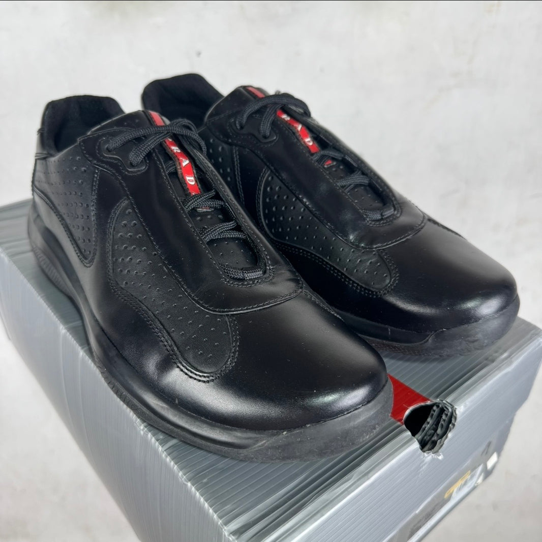 Prada Perforated Black Leather America Cups