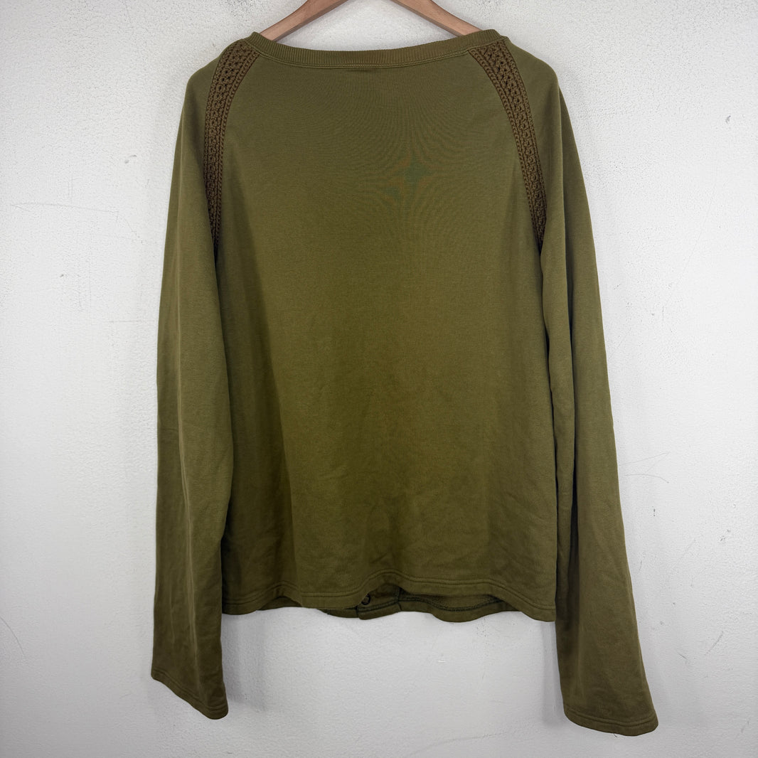 Number Nine Hybrid Knit Detail Snap Button Sweater