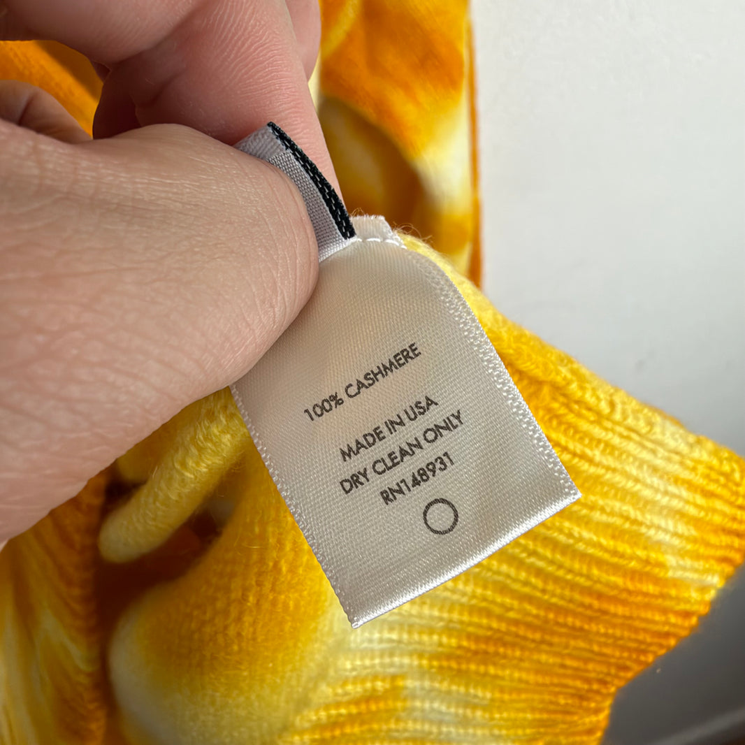 Elder Statesman Yellow Tie-Dye Sweater