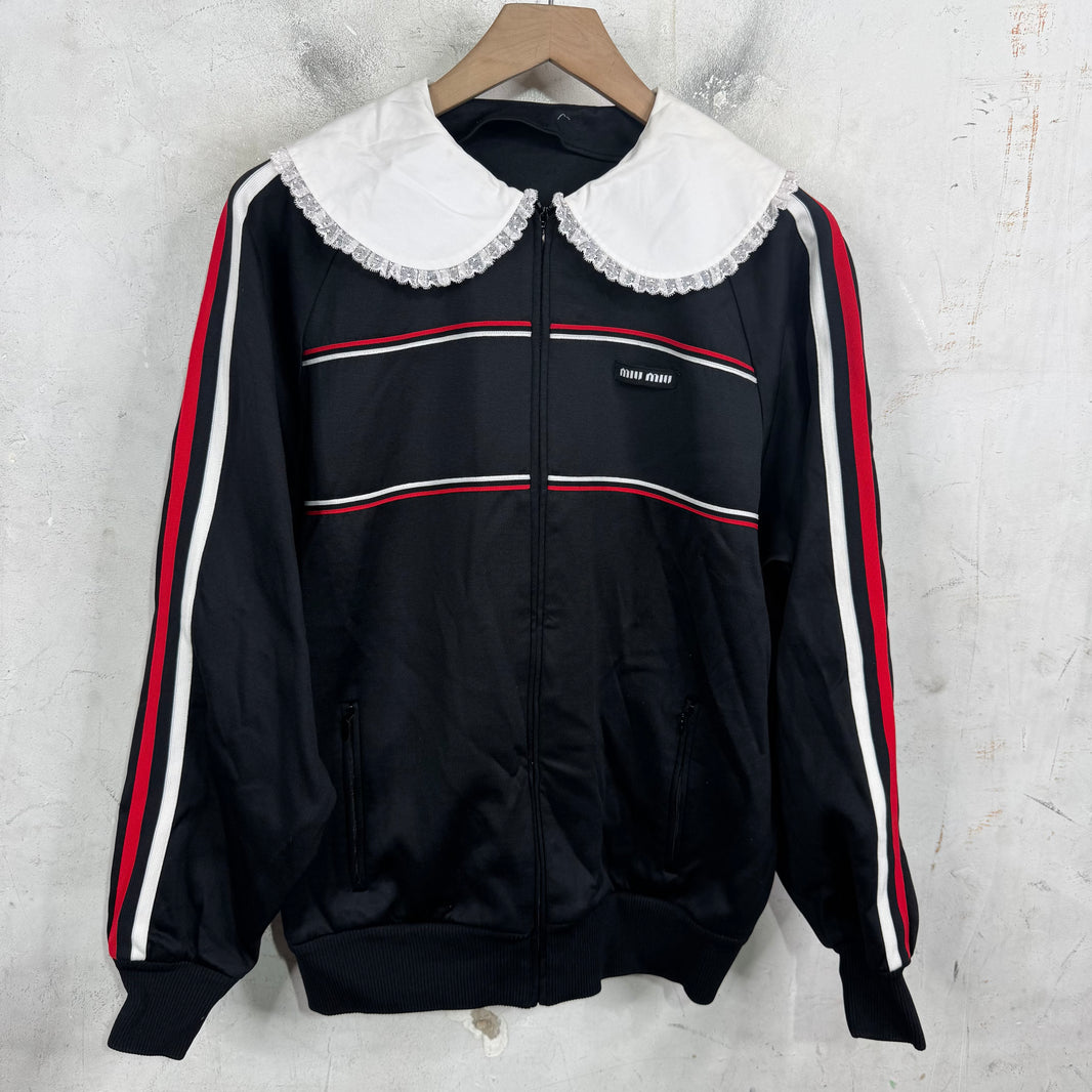 Miu Miu Ruffled Collar Track Jacket