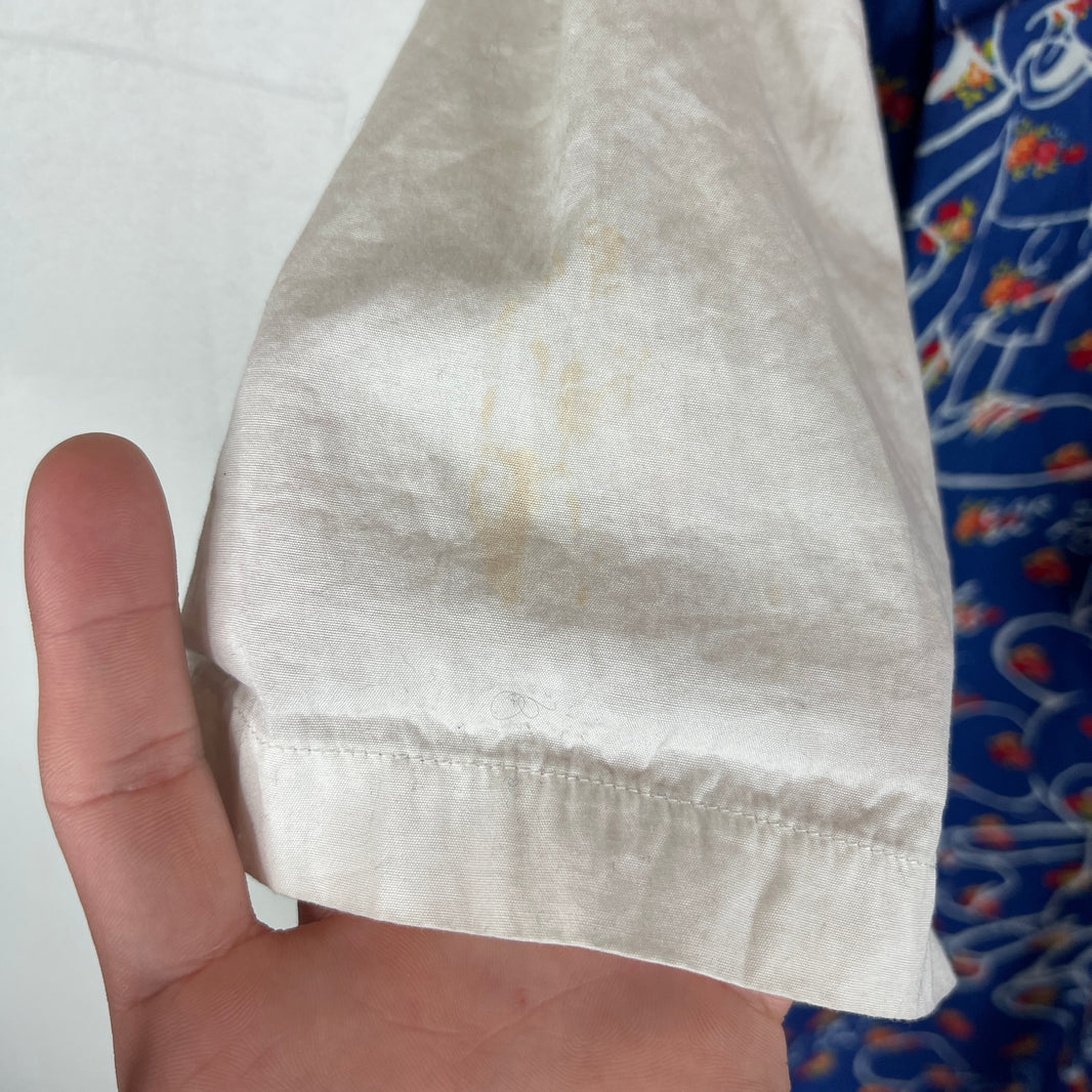 CDG Floral Mickey Mouse Button Up Shirt