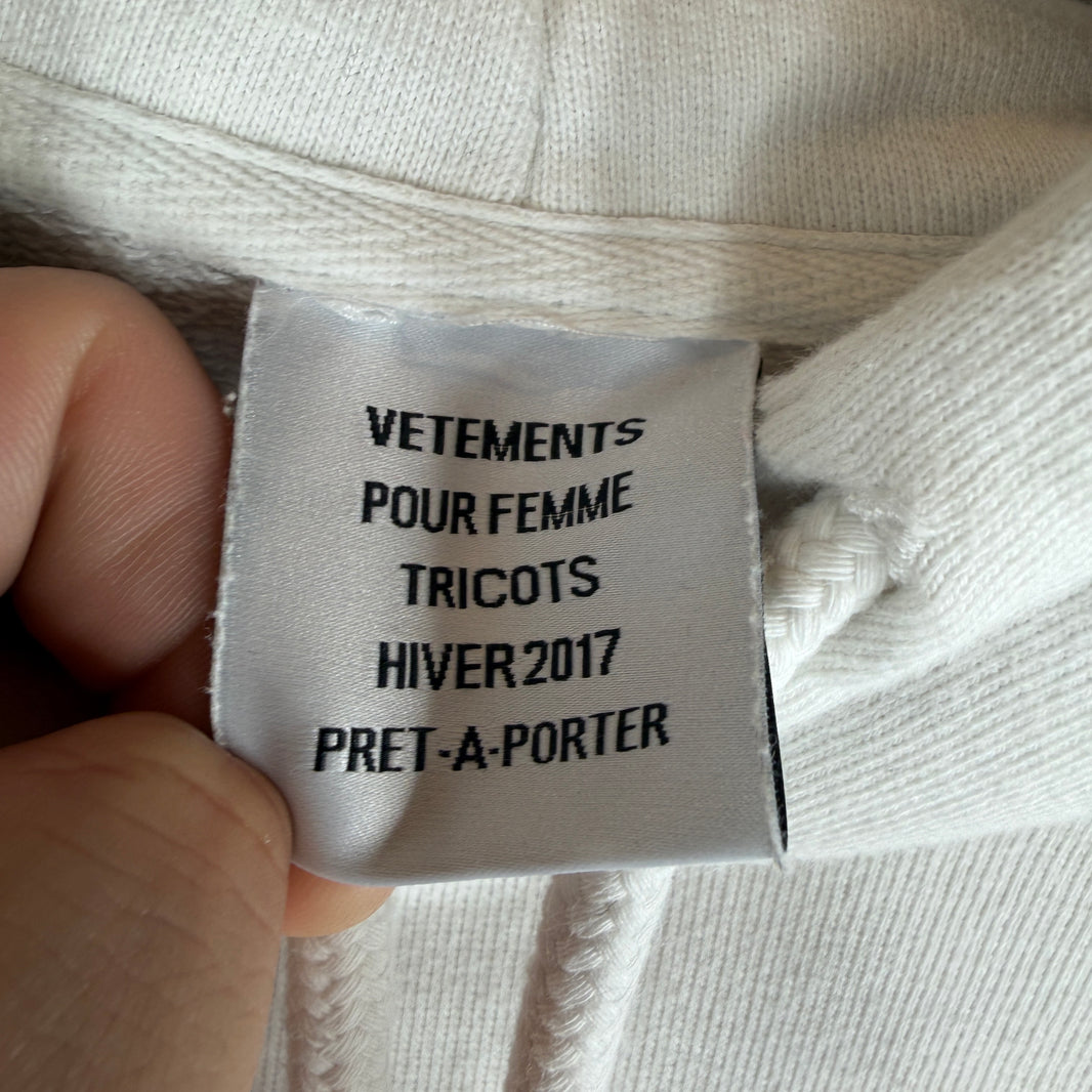 Vetements White Antwerpen Hoodie
