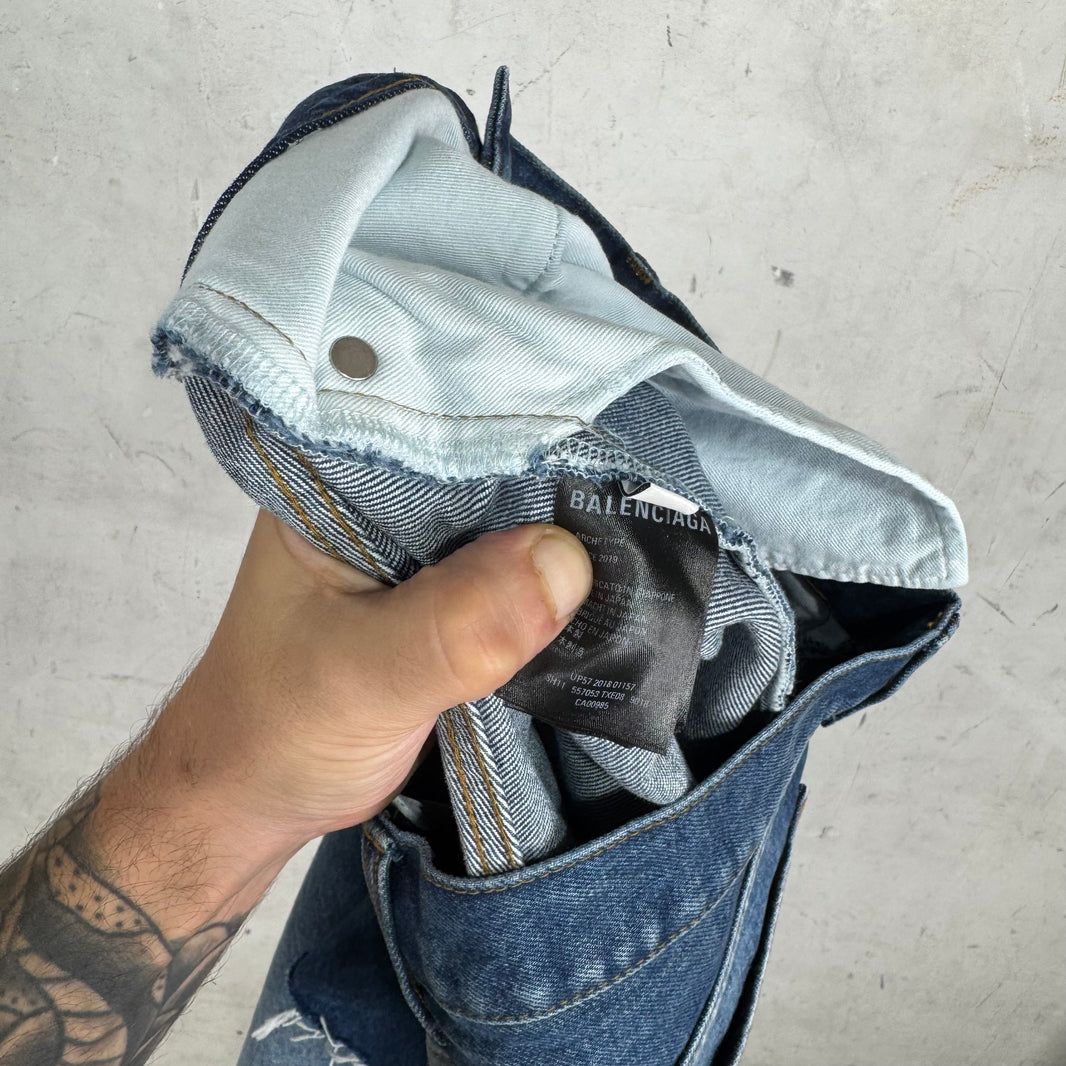 Balenciaga Blue Cutoff Jorts