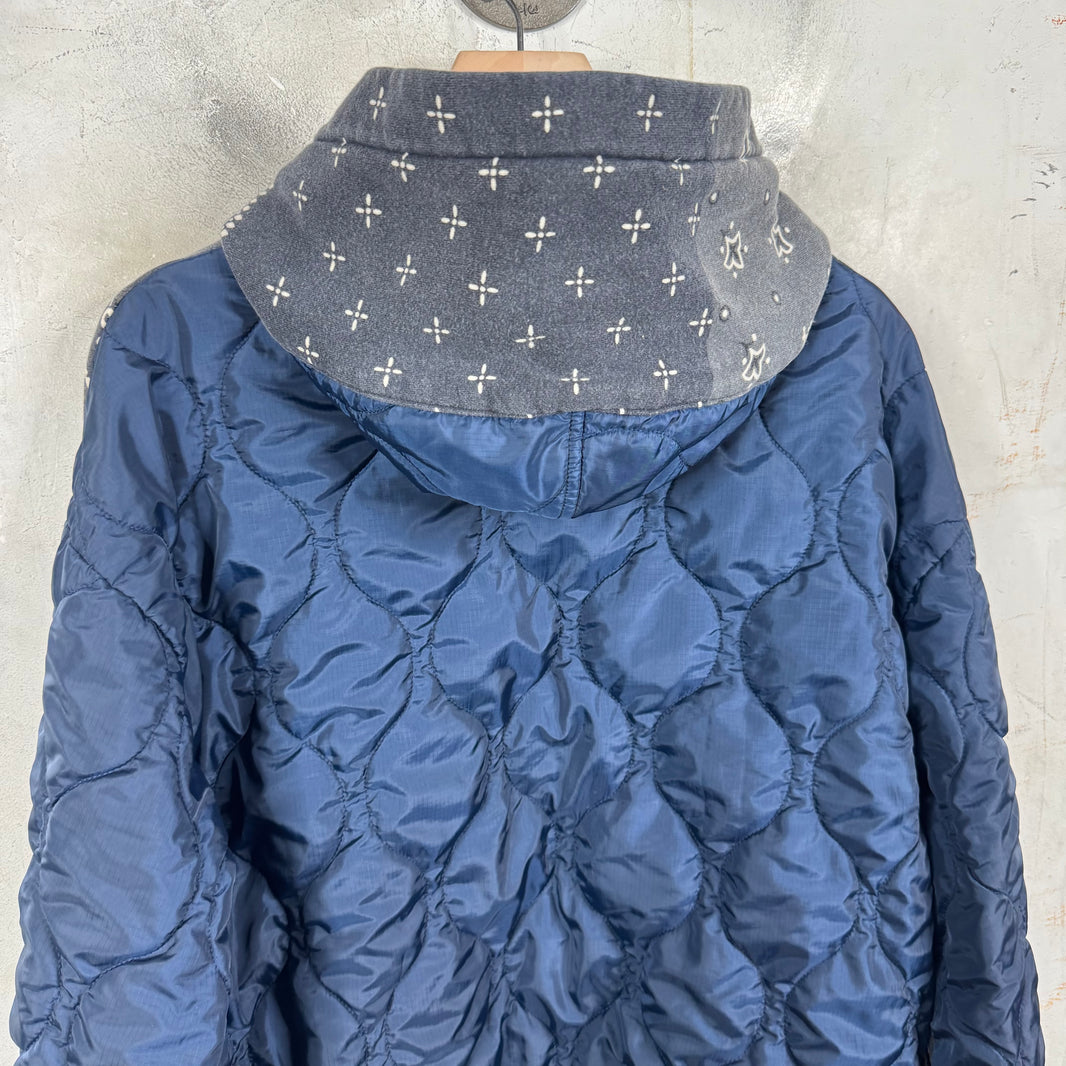 Kapital Hybrid Quilted Paisley Zip Hoodie