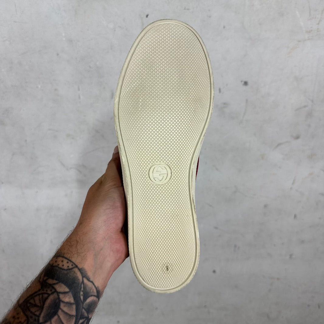 Gucci Striped Logo Slip Ons