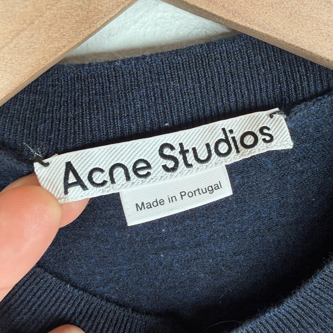 Acne Studios Navy Wool Cardigan
