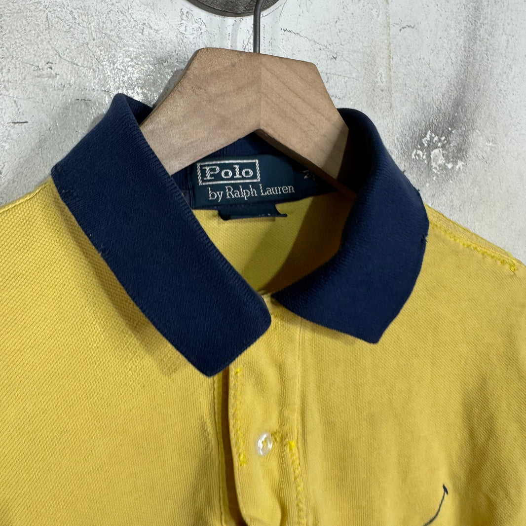 Ralph Lauren Pale Yellow/Navy Big Pony Polo