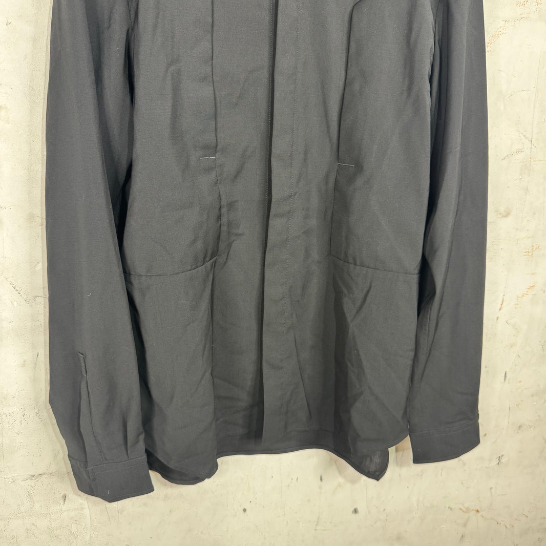 Rick Owens Lido Sheer Snap Strapped Overshirt