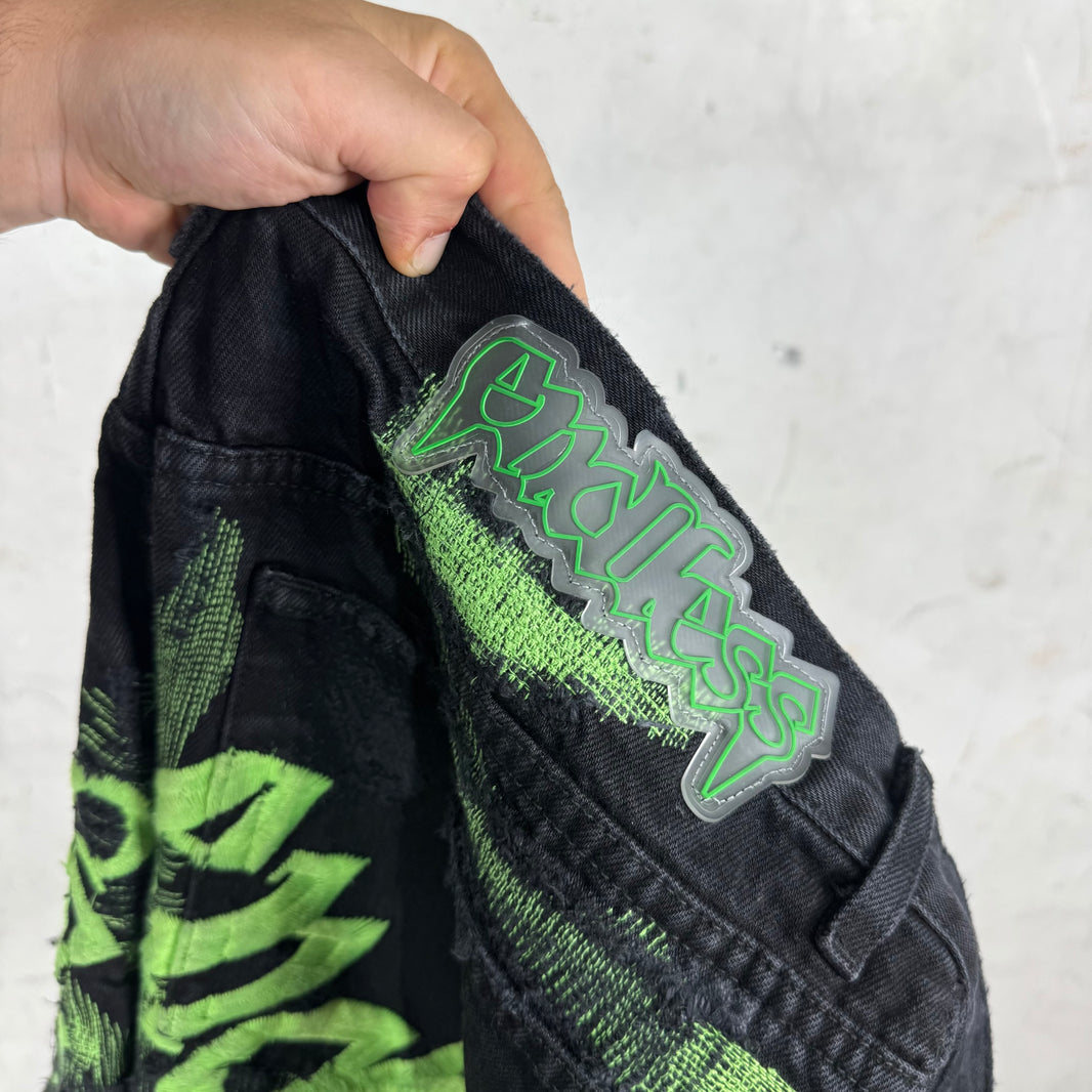 Endless Denim Black/Green Repaired Jeans