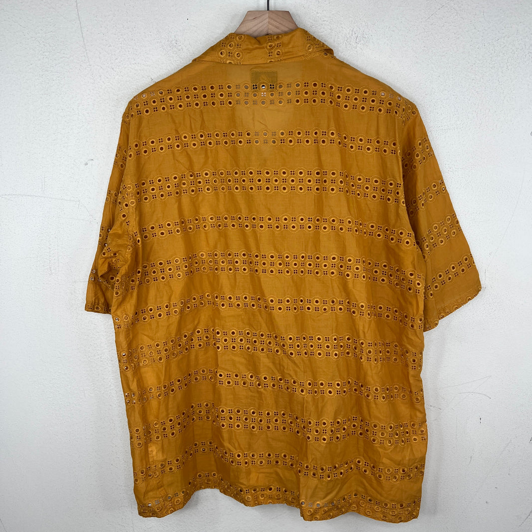 Needles Muatard Patterned Button Up Shirt