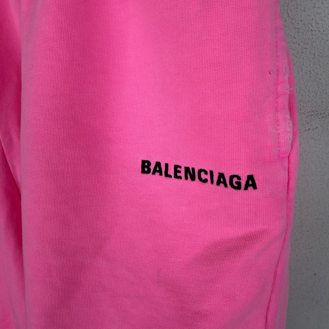 Balenciaga Pink Logo Shorts